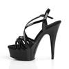Pleaser - DELIGHT613 KnöchelriemenSandale - Schwarz Product image